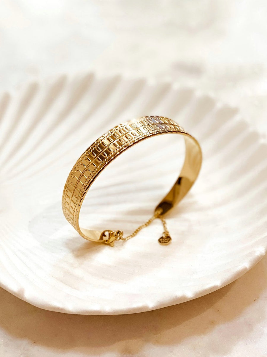 Jonc vintage Dorée à l'or fin