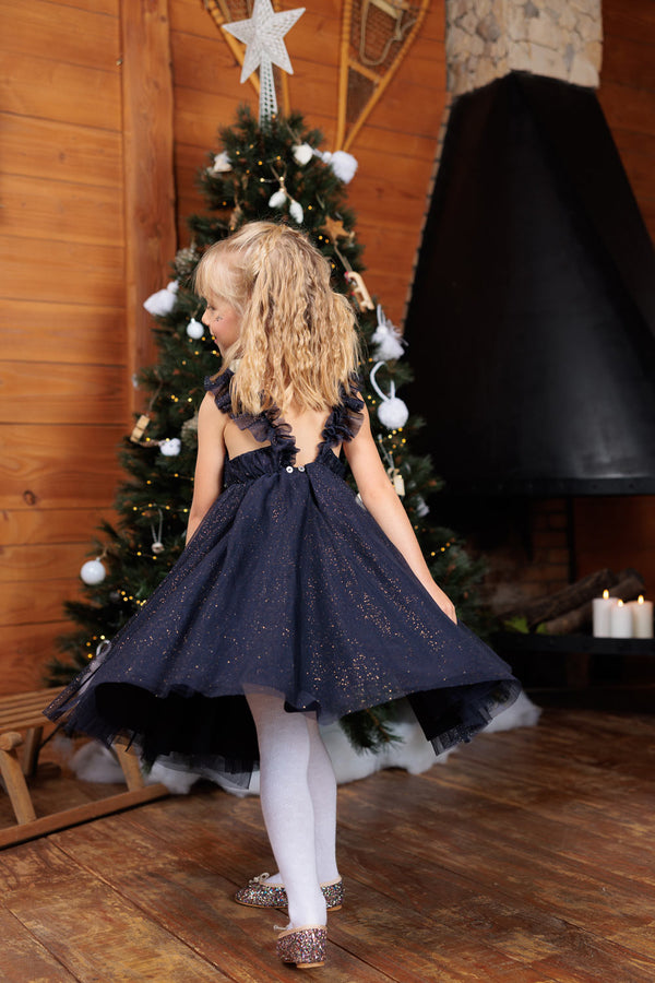 Robe en Tulle Bleu nuit ~ SCARLETT