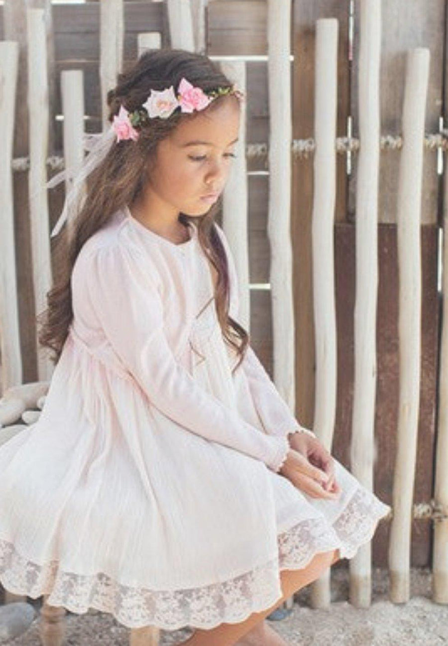 LILA ~ Boléro Fille Cachemire | Coloris Rose Clair - LES KOKETTERIES