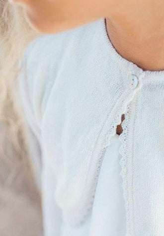 Boléro Fille Blanc Cachemire ~ LILA - LES KOKETTERIES