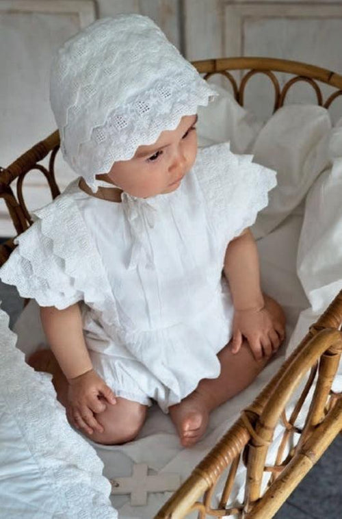 SOPHIE Barboteuse Bébé Vintage | Coloris Blanc - LES KOKETTERIES