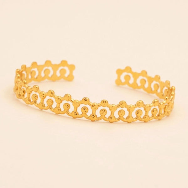 Bangle Bracelet gilded with Fine Gold ~ GRACE